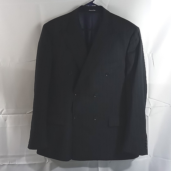 Enzo Tovare Collection Made in Italy Black pin stripped men's suit. - Picture 1 of 12